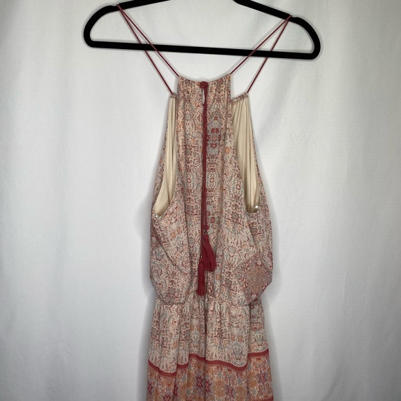 Lulu’s Pink Printed Halter Tassel Romper - Picture 9 of 12